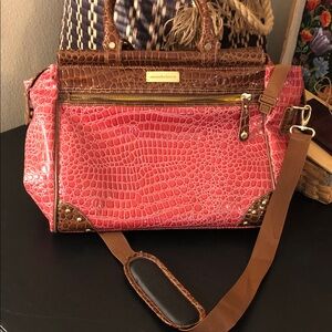 Samantha Brown Pink and Brown Travel Bag